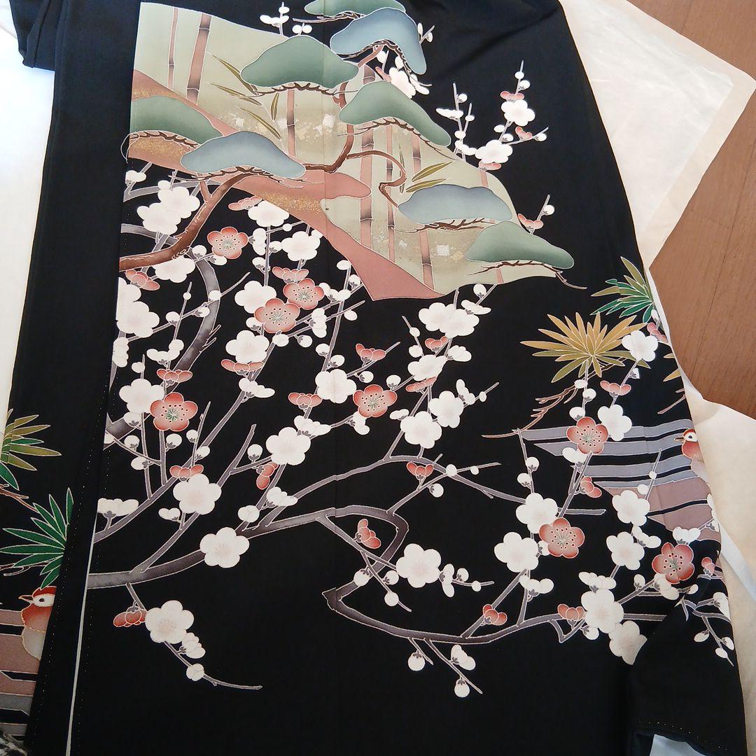 正絹留袖と帯のセット　5つ紋　新品未使用