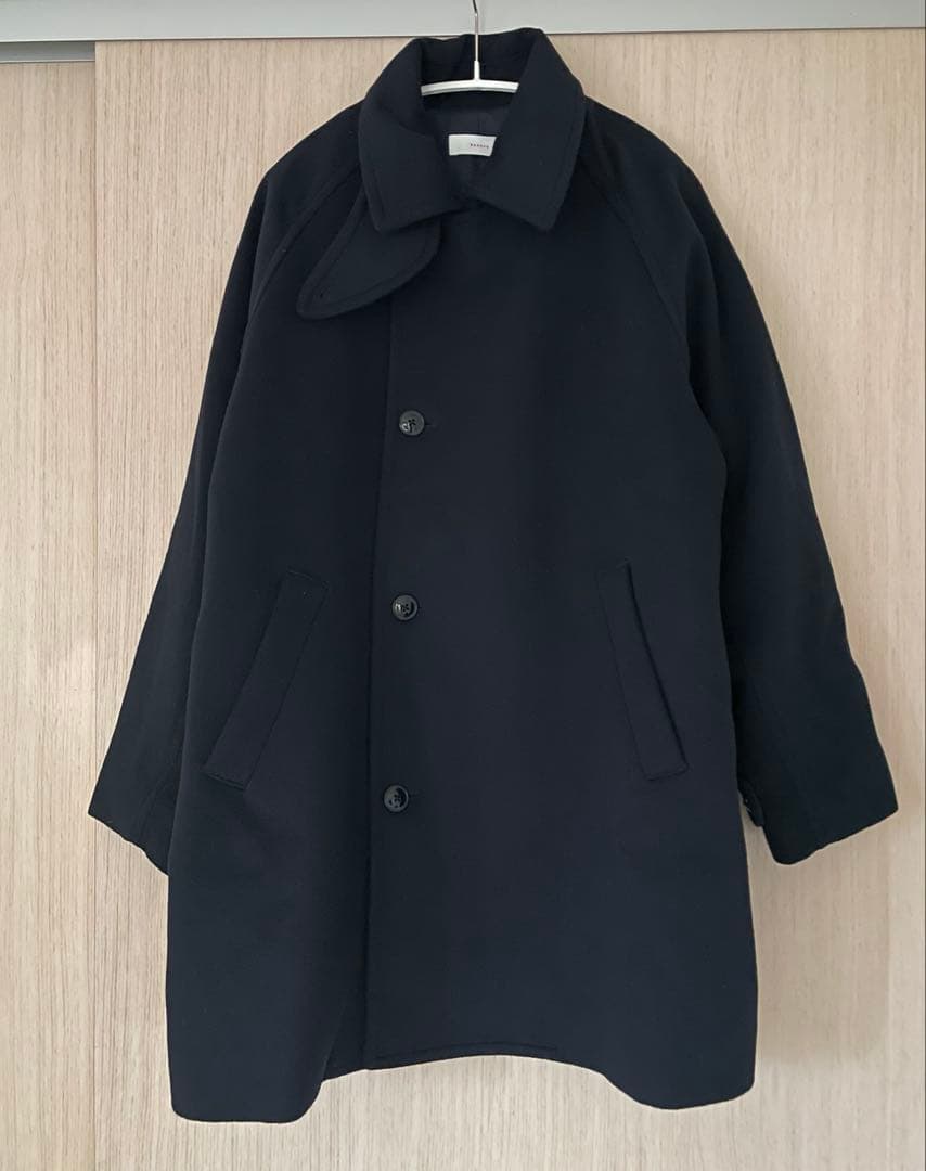 かぐれ　ウールシングルPコート　NAVY