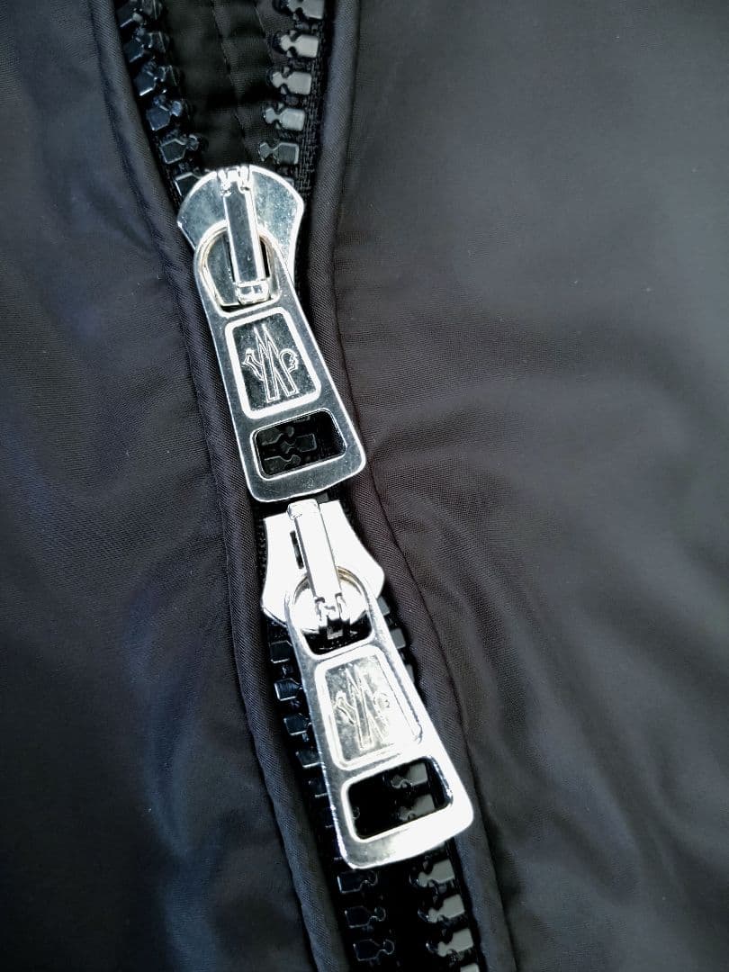 ブラック フード付き ナイロンコットンジャケット