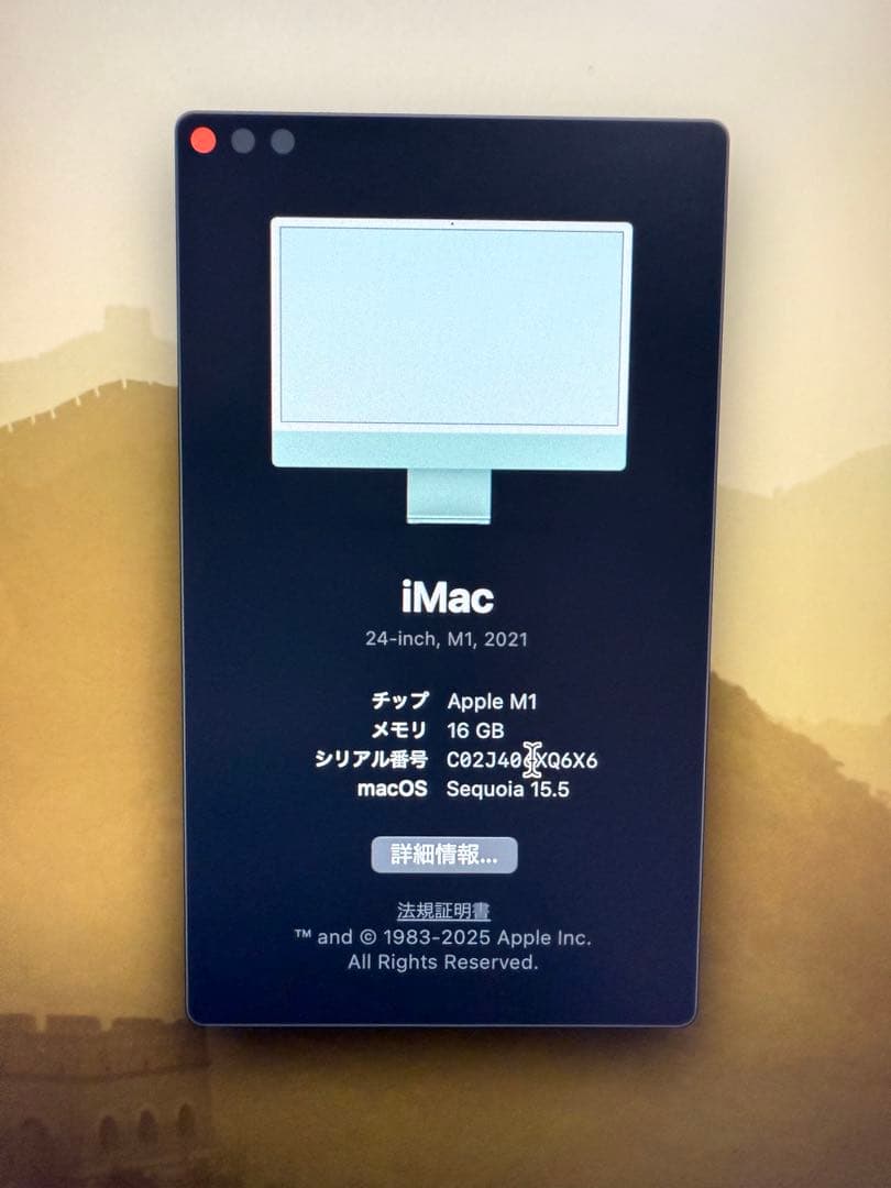 iMac 24インチ M1 2021年モデル 16GB/256GB グリーン