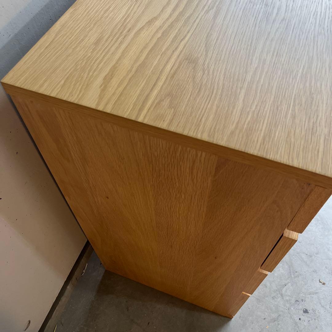 栗おこわ★無印 木製チェスト４段　オーク材