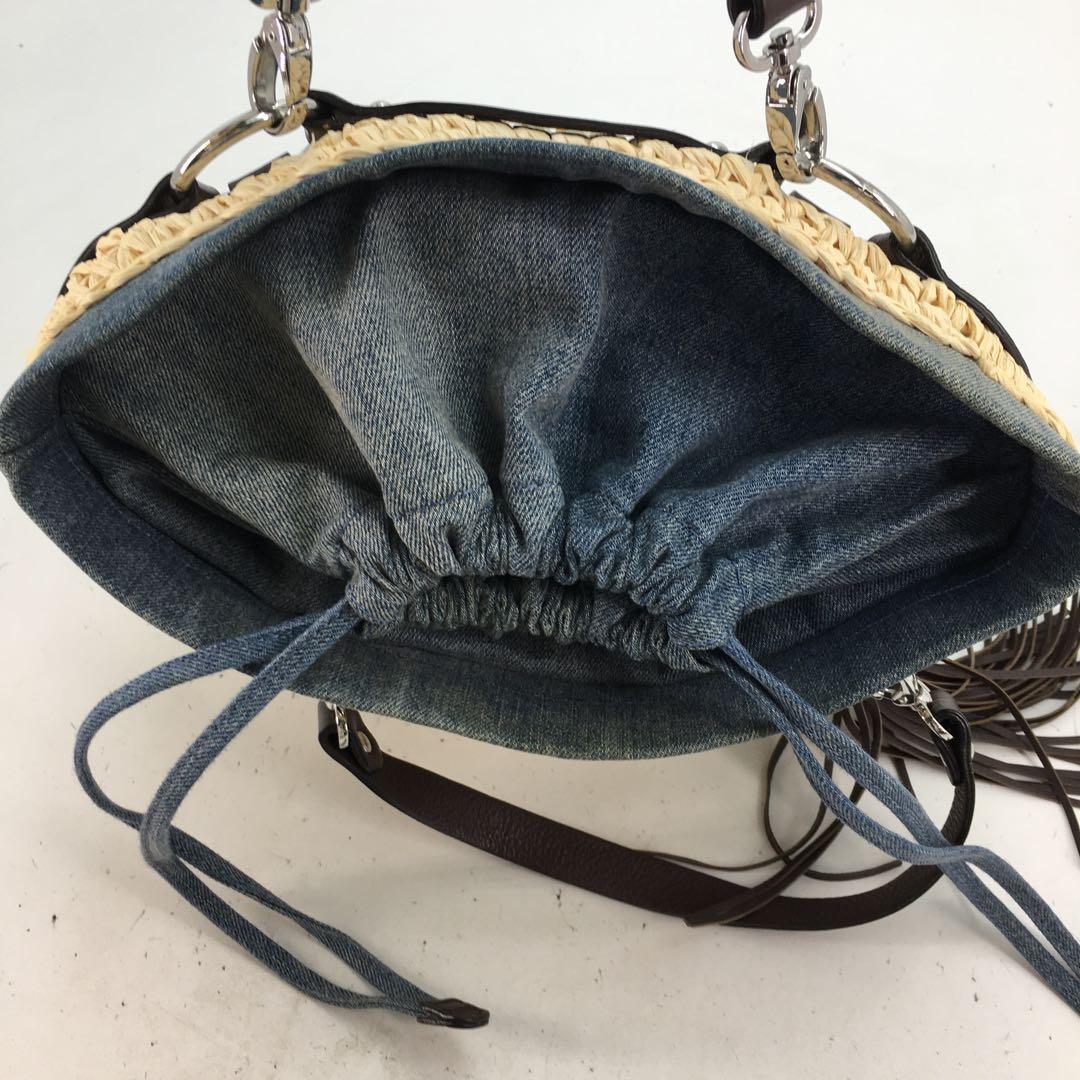 ディーゼル ハンド カゴバッグ デニム 巾着 旅行 ショルダー FT112