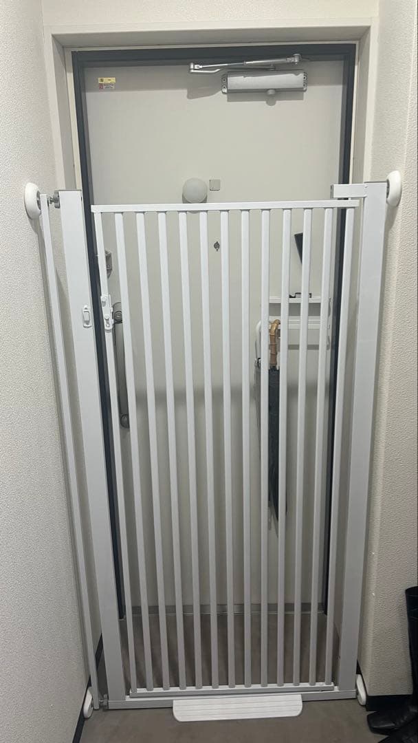 LIFAXIA ペットゲート150cm ハイタイプ ロック式 猫脱走防止フェンス