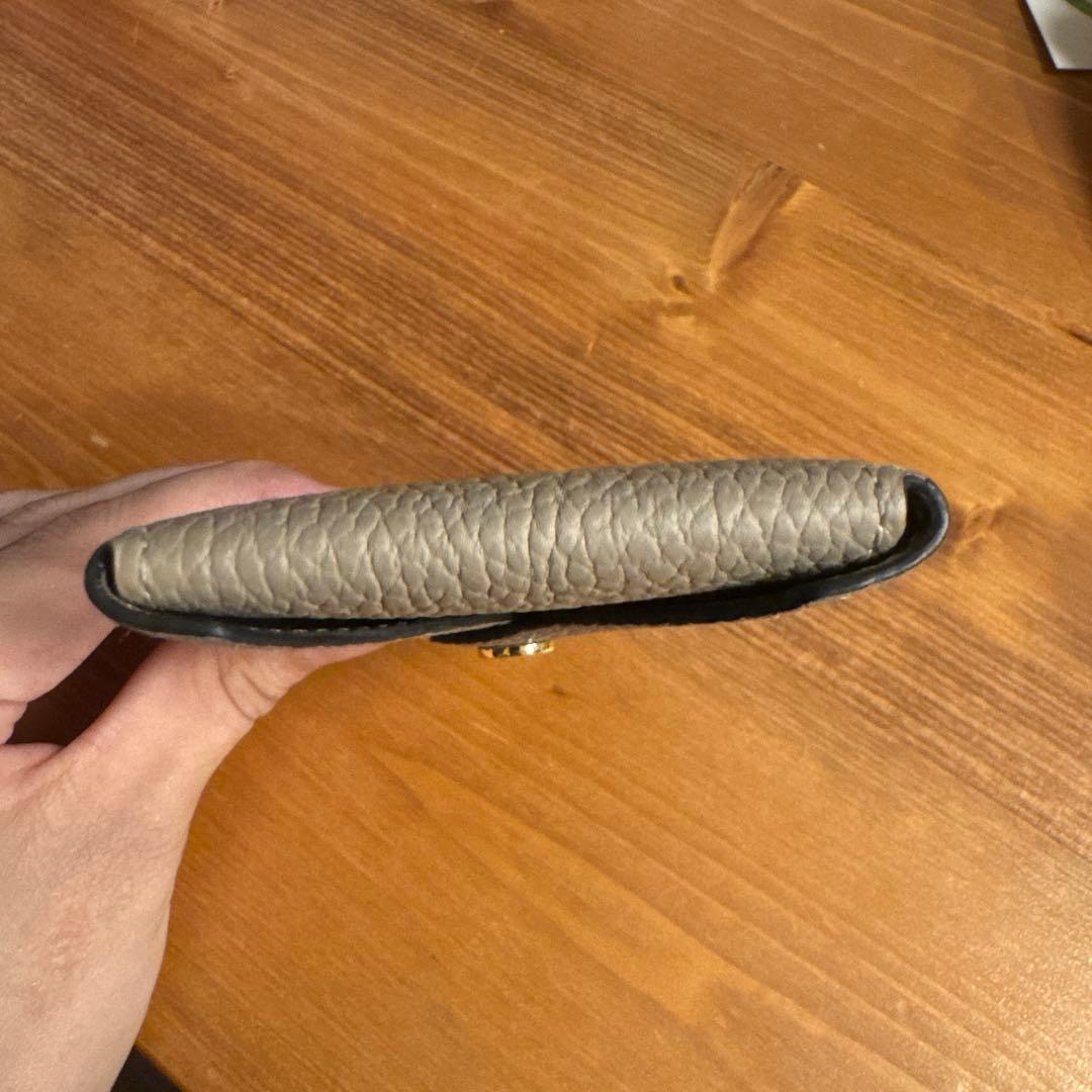 ボナベンチュラ　エンベロープ カードケース シュリンクレザー　エトゥープ