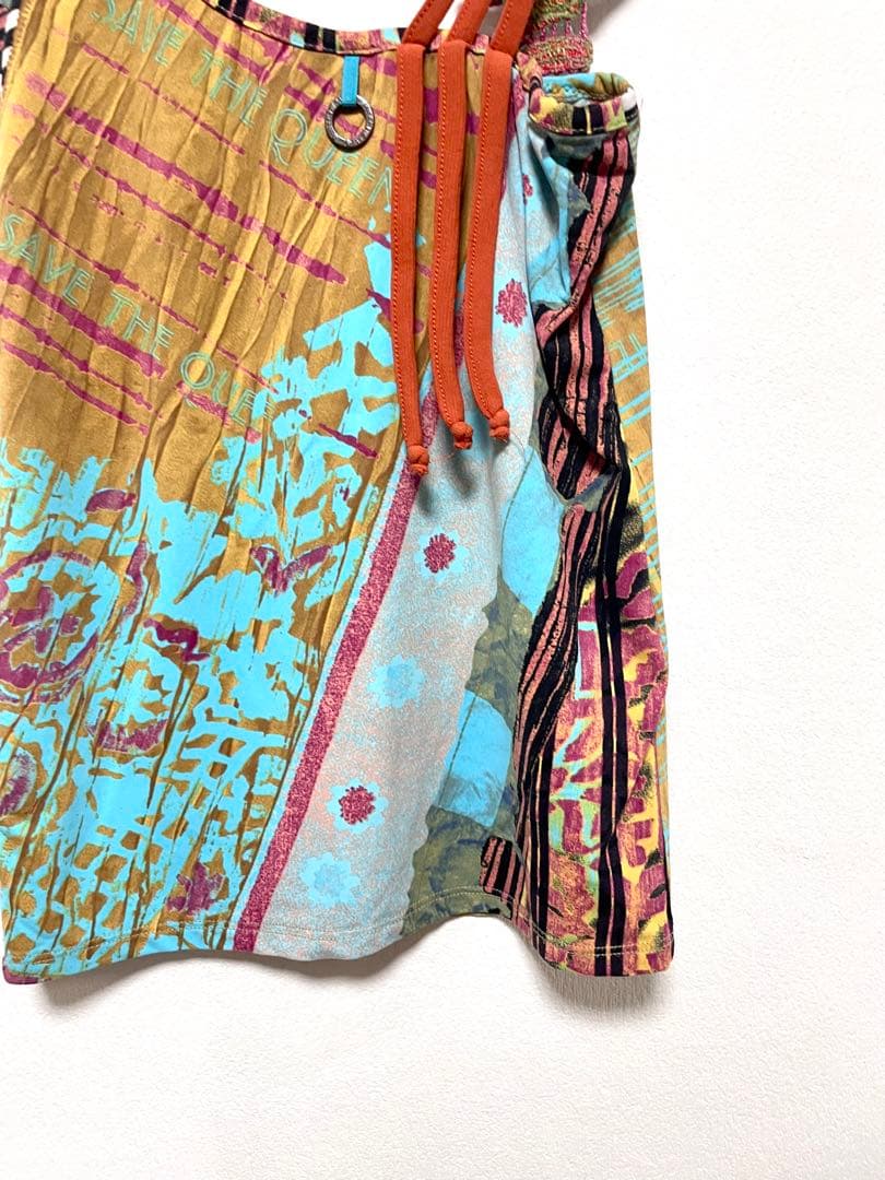 SAVE THE QUEEN 平成ギャル y2k カラフル刺繍キャミソール