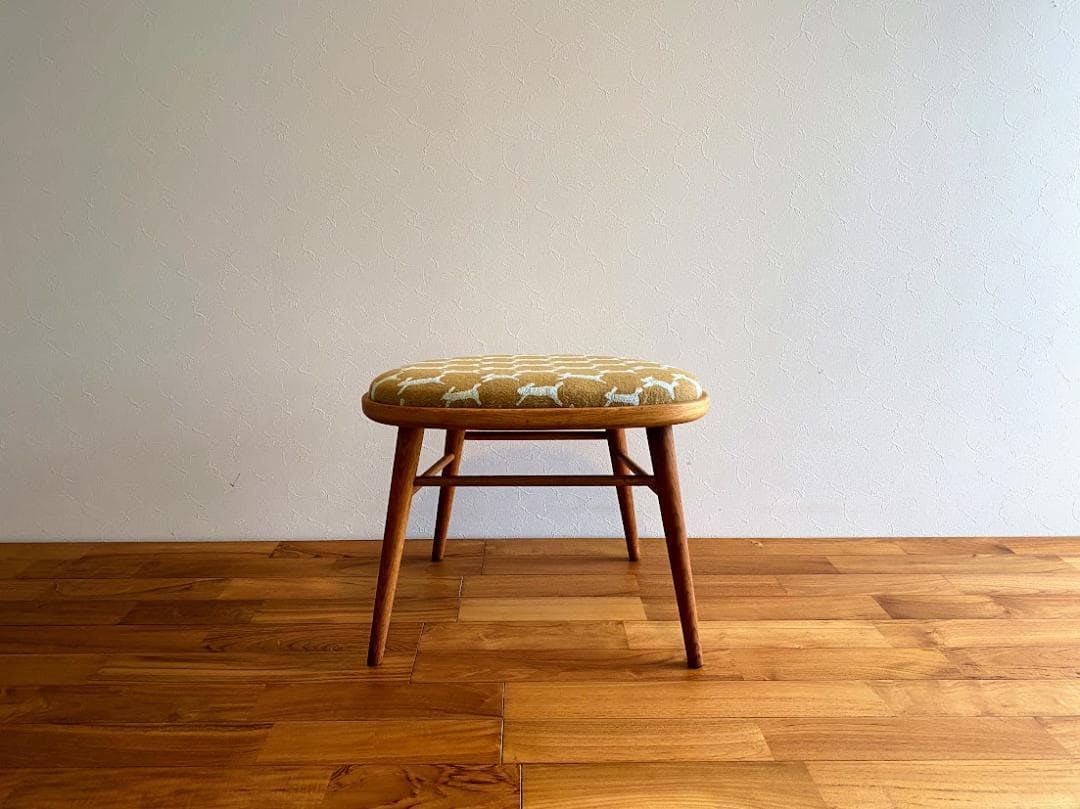 1968s 希少 秋田木工 No.68 スツールカスタム 張替済