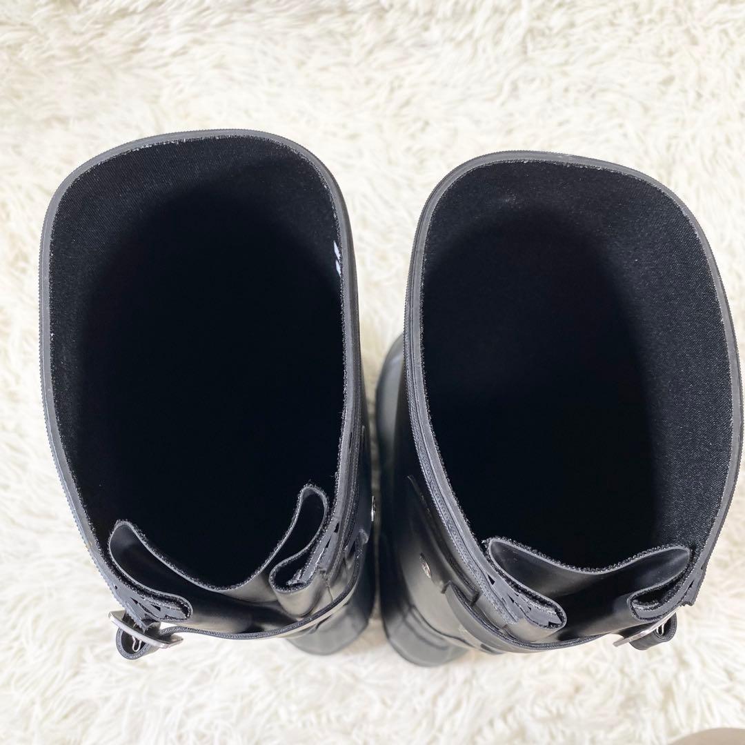 美品　HUNTER ハンター　レインブーツ　ロングブーツ　シューズ　雨　長靴　黒