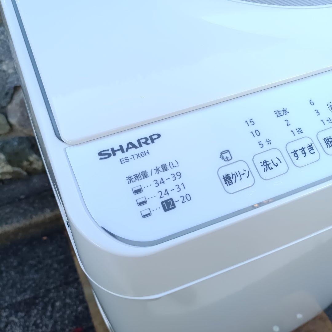 全国発送 シャープ 縦型洗濯機 6.5kg ES-TX6H-W 2024年製