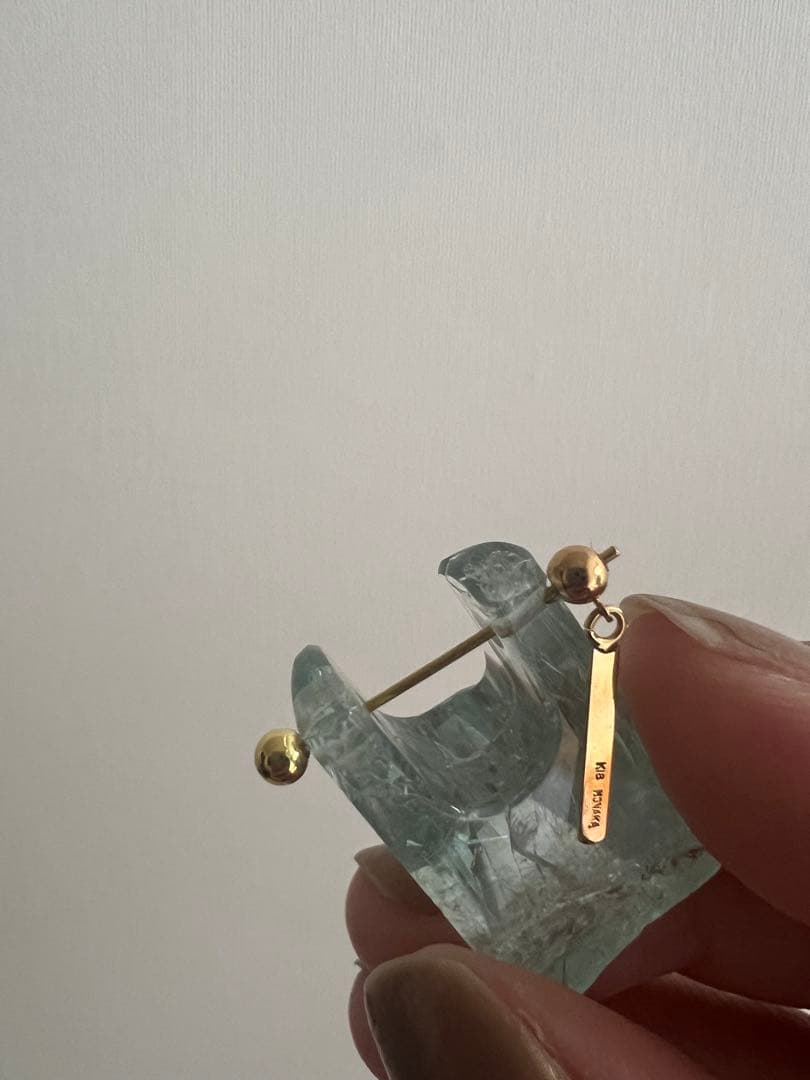 MONAKAジュエリー　片耳ピアスアクアマリン