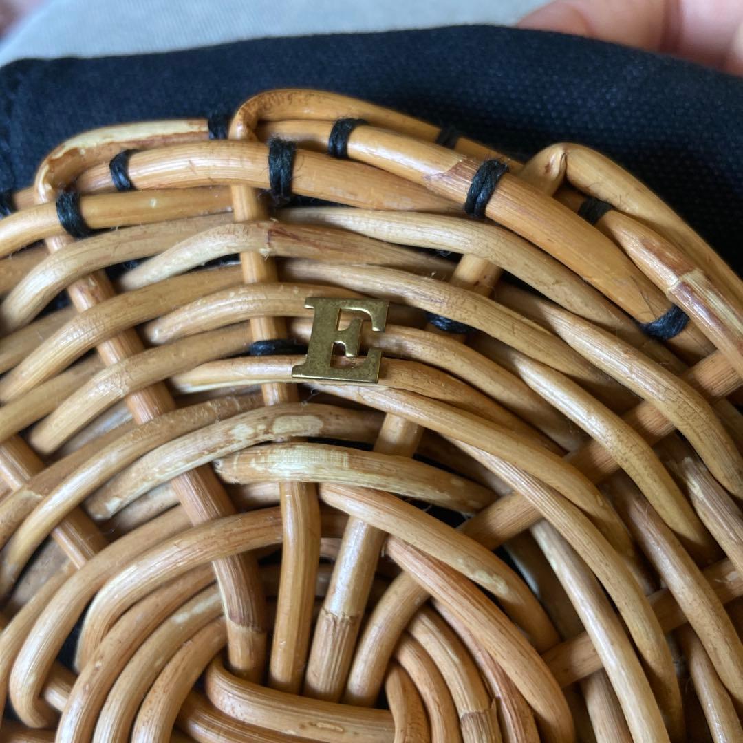 ebagos サークルショルダーバッグ　防水キャンバス　黒