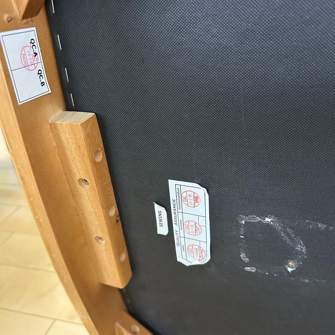 希少　ナフコ　天然木　ソファーチェア　ベンチ風切り替え可能　ラバーウッド