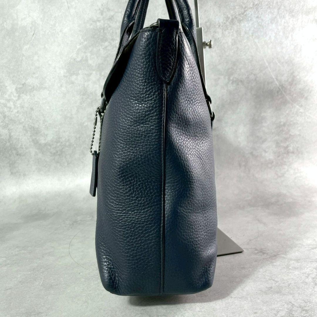 極美品 コーチ メトロポリタン 2way ビジネスバッグ A4可 レザー 紺