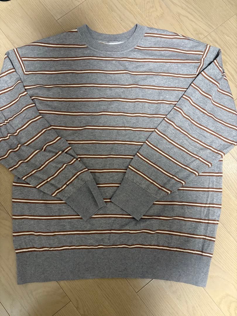 美品 ACY BORDER KNIT GRAY MIN NANO