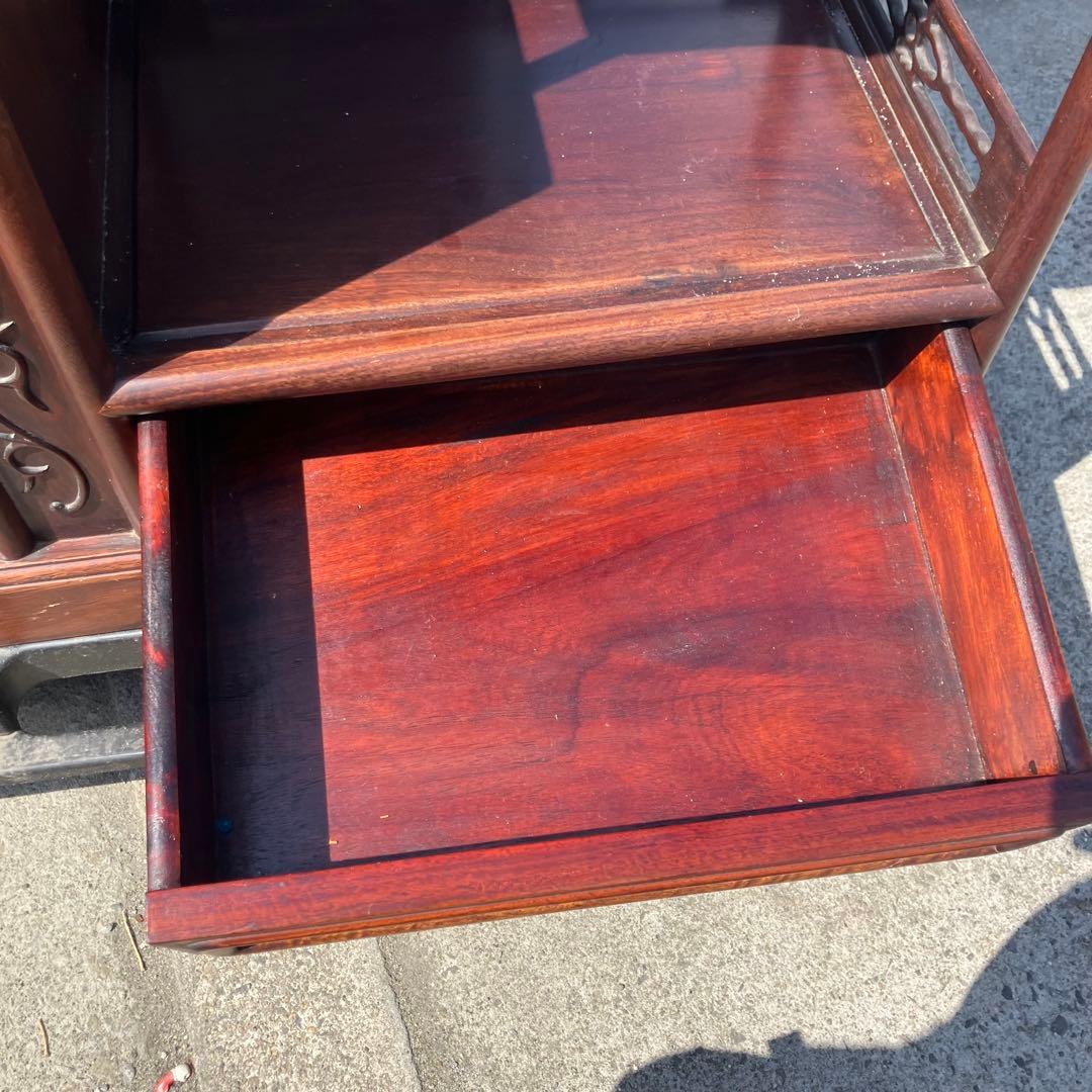 唐木家具 銘木 茶箪笥 飾り棚 中国茶棚 サイドボード ビンテージ ヴィンテージ