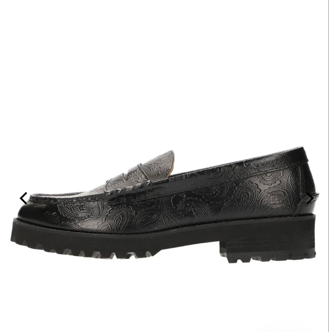 新品The Kenford ローファー ペイズリー ブラック 25