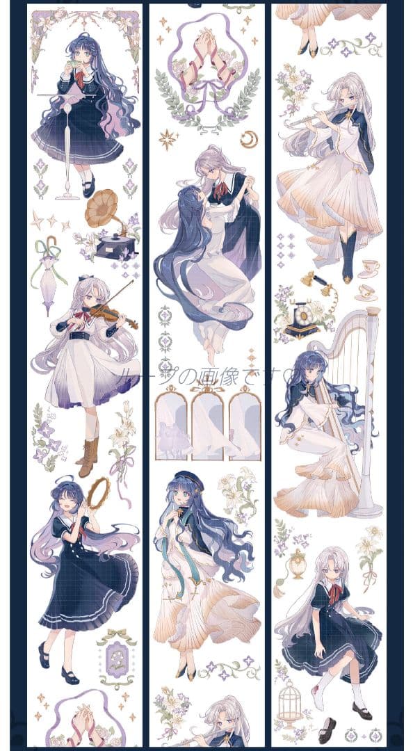 J771＃神光聆音(贝壳光)E厘米切り売り海外人物マステ女の子