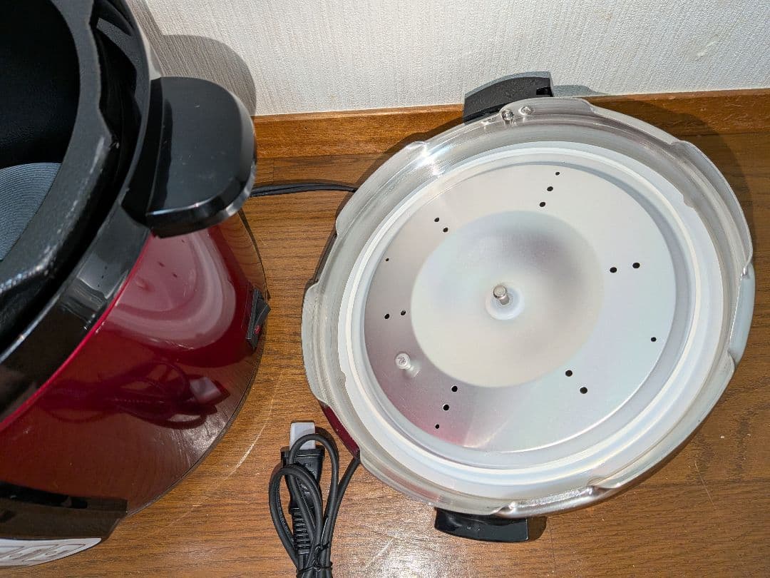 〈新品〉D&S ディーアンドエス 家庭用マイコン電気圧力鍋4.0L (レッド)