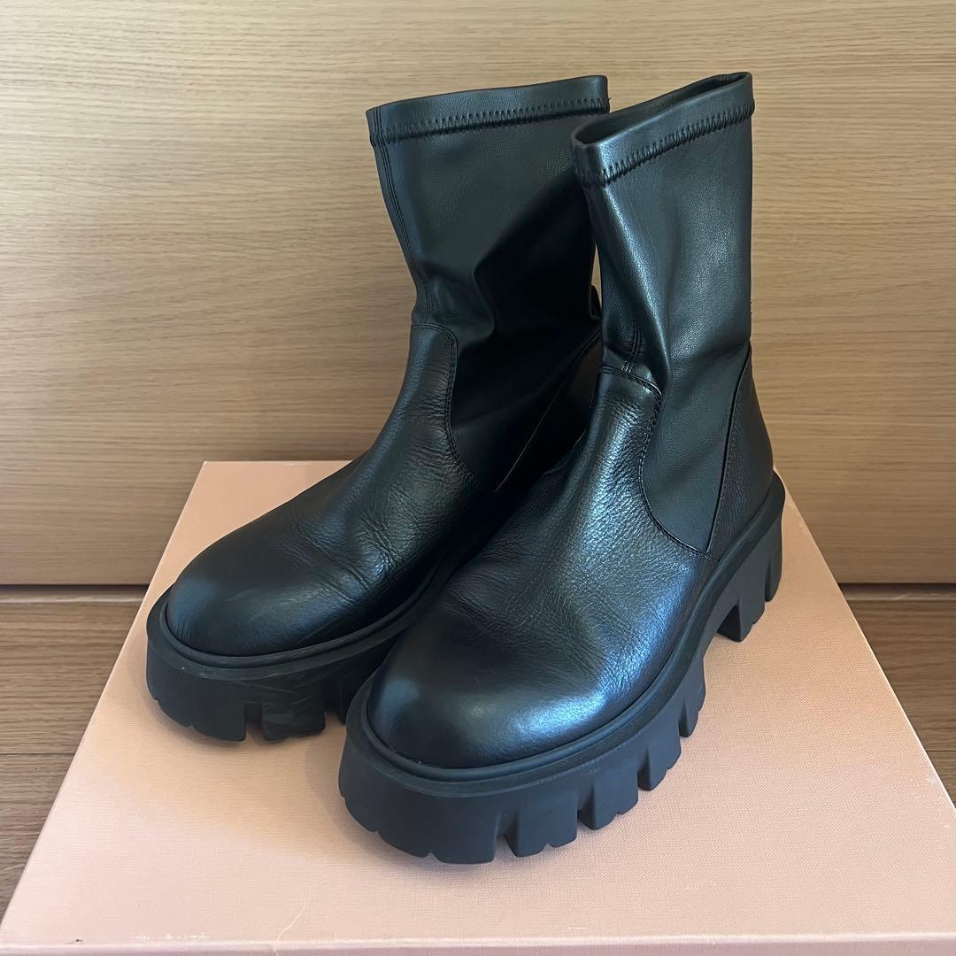 【FABIO RUSCONI】トラックソールストレッチショートブーツ