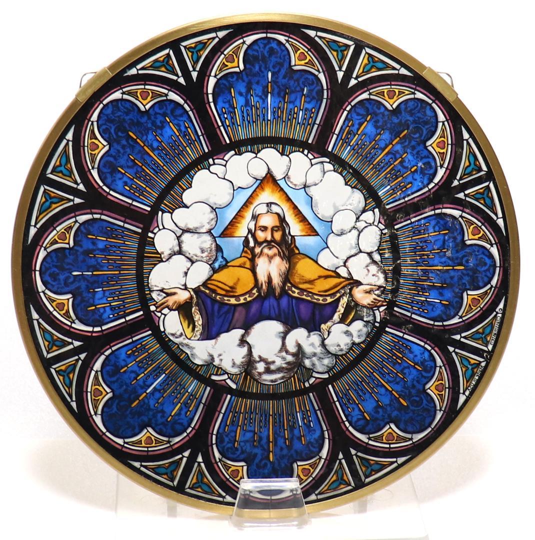 新品未使用 父なる神ヴィンテージ ステンドグラス イエス キリスト ティファニー