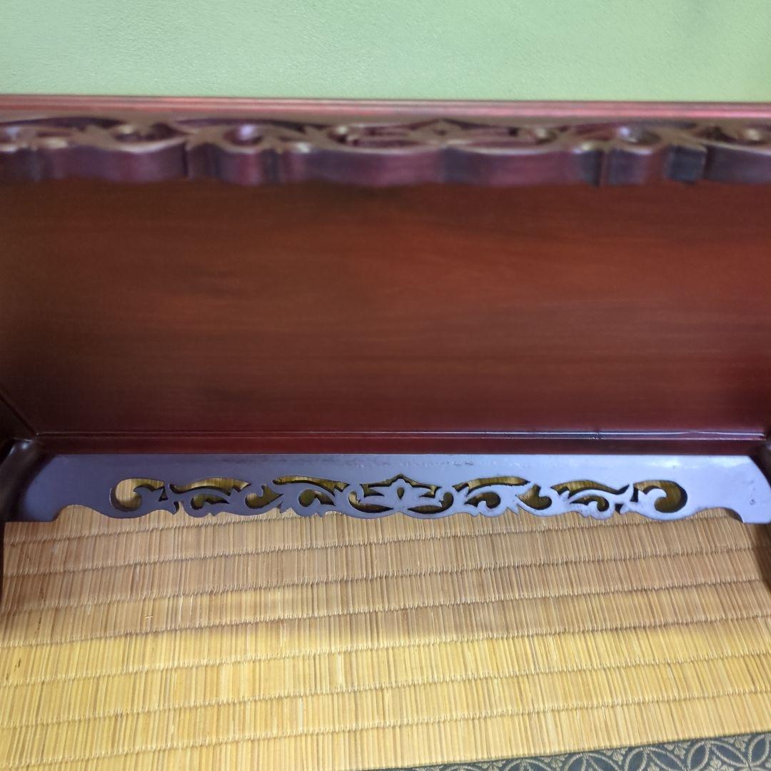 さっち、花台、唐木紫檀無垢、新品箱入り