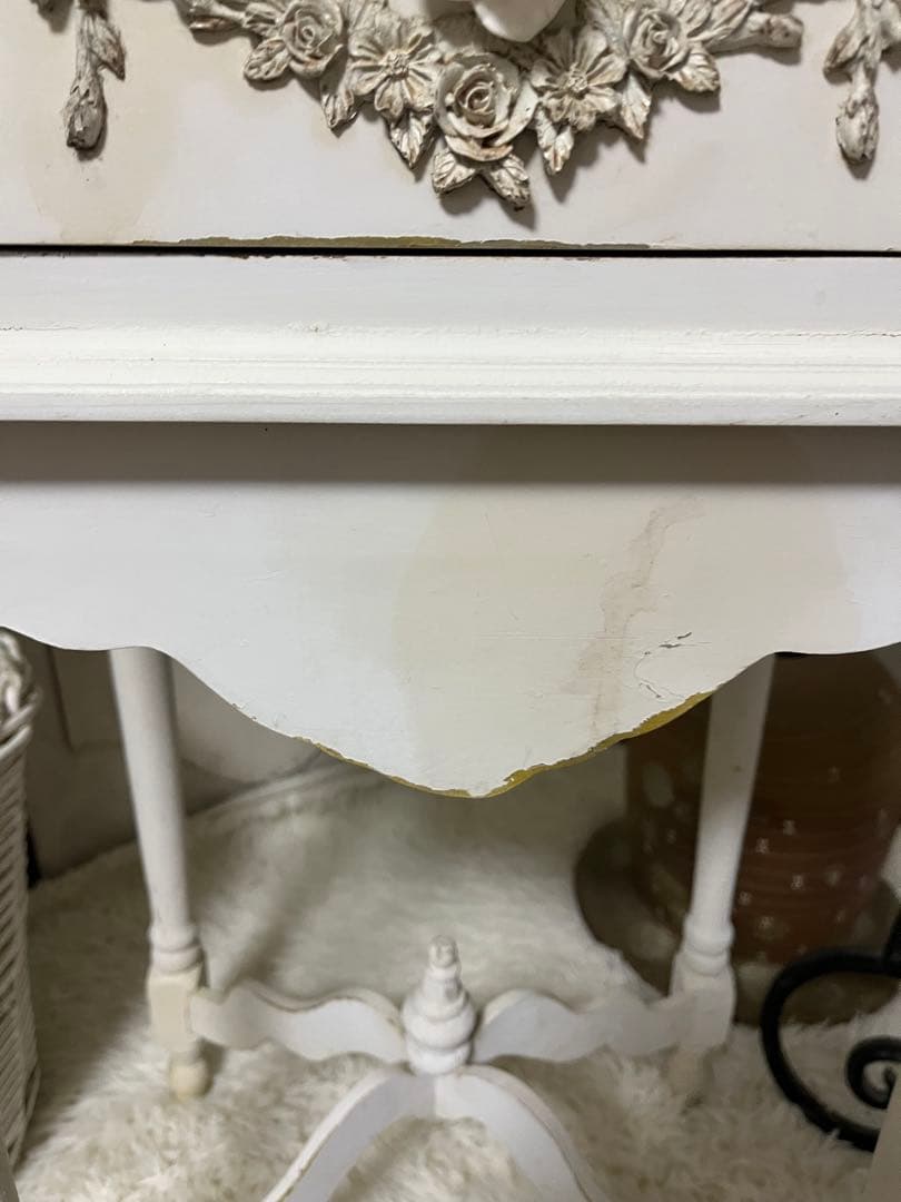 フランス　サイドテーブル　コンソール　シャビー　ブロカント