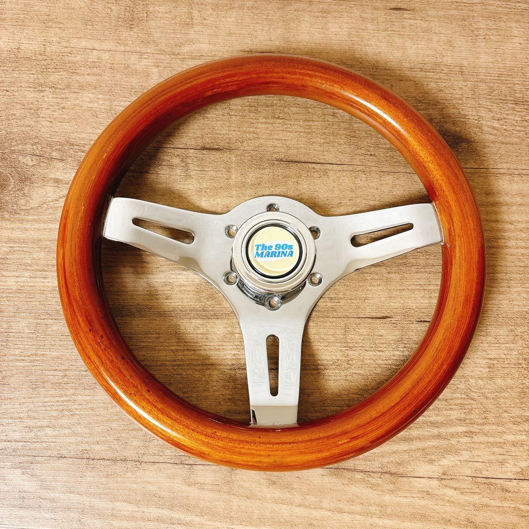 希少　当時物　小径　29cm ウッドステアリング　ウッドハンドル　USDM 旧車