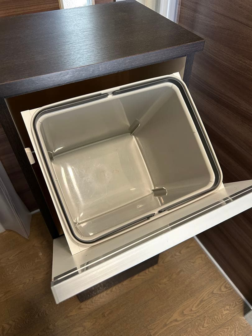 分別ペール 家具 木製 タワーダストボックス ゴミ箱 分別 大容量 2分別