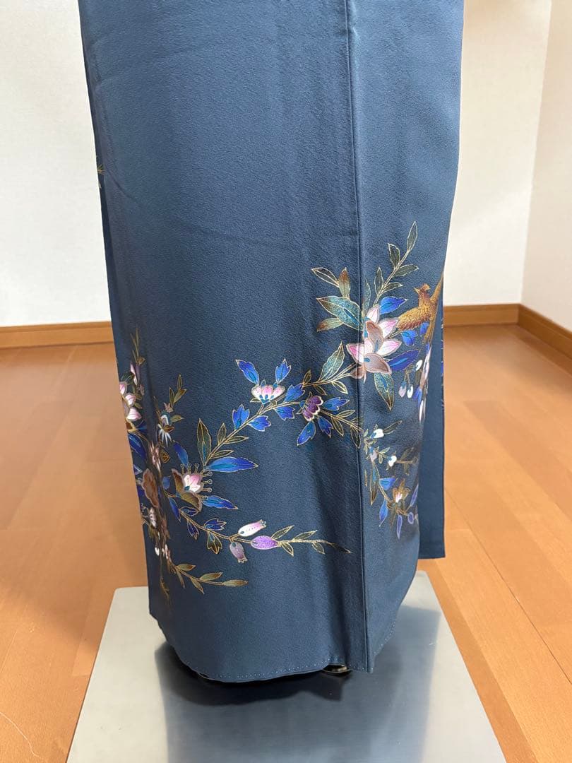 4点フルセット　正絹訪問着　袋帯　帯揚げ　帯締め