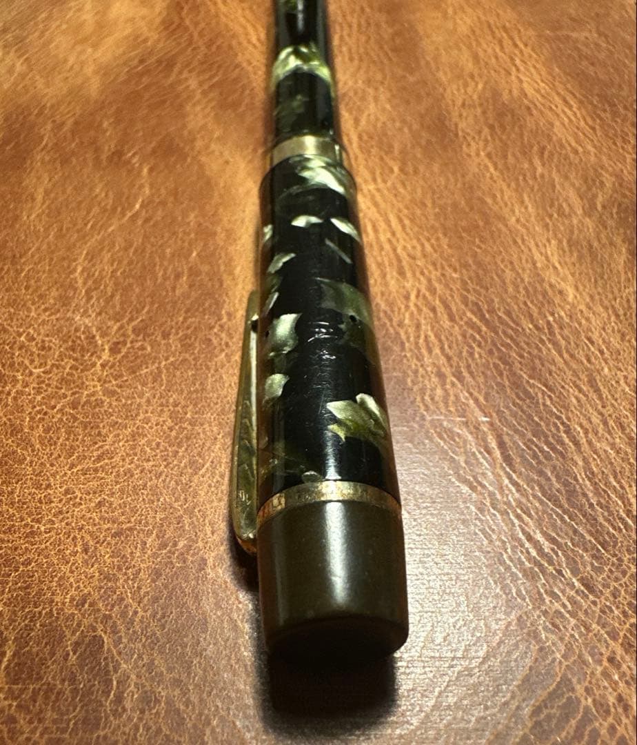 オノト　6233　グリーン&ブラックマーブル　M（中字）5号ニブ