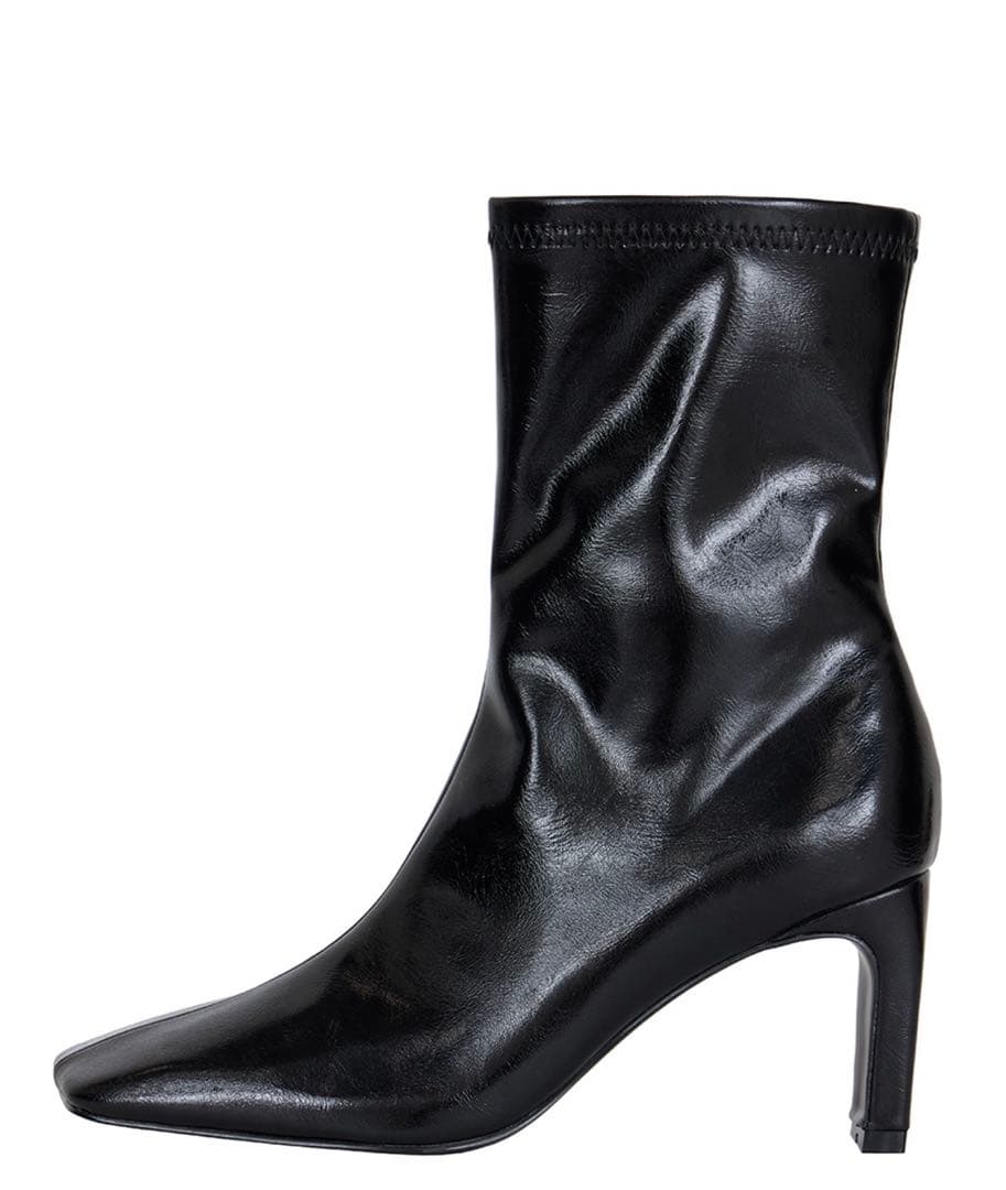 AMERI UND SQUARE TOE SHORT BOOTSブラックLサイズ