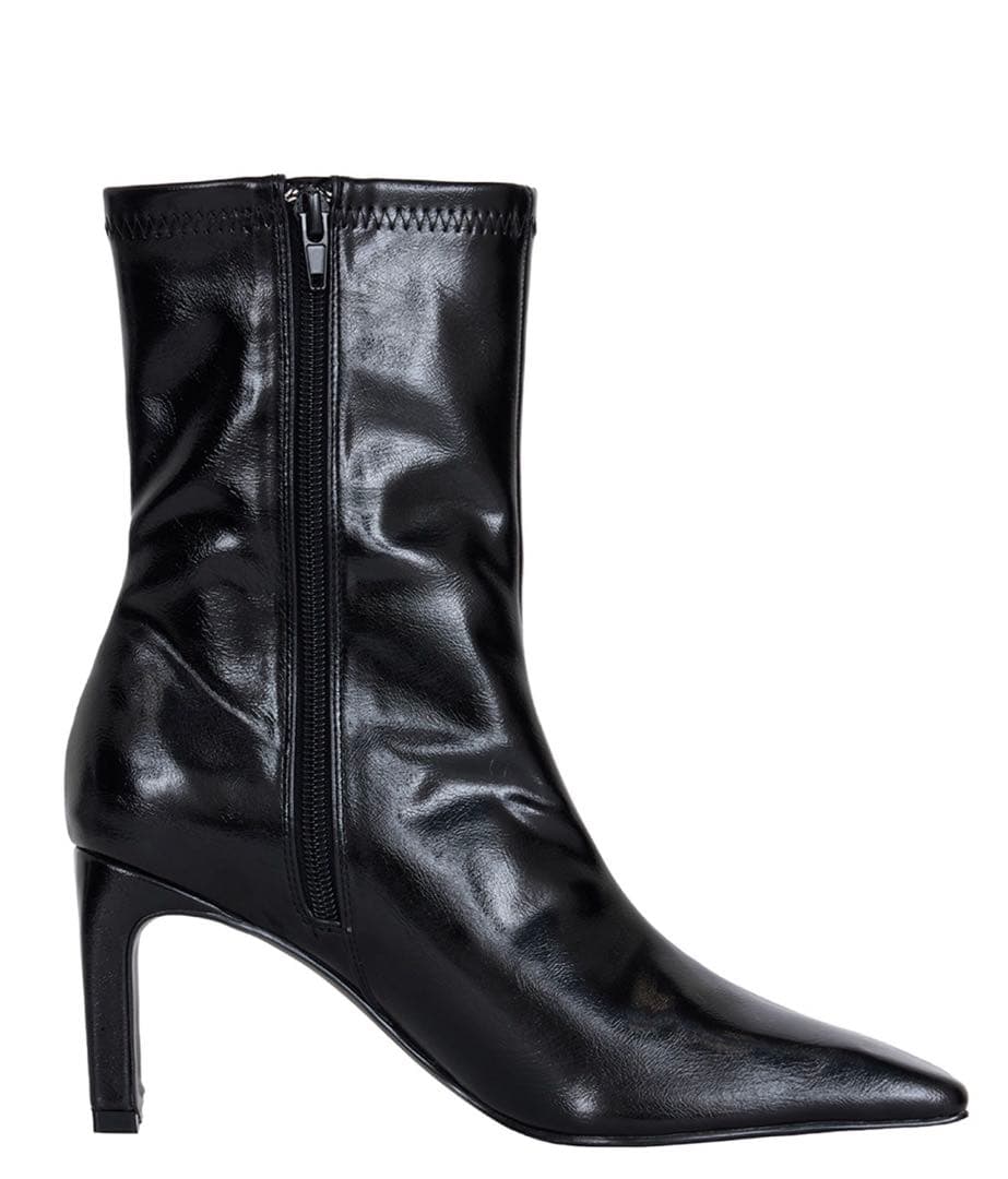 AMERI UND SQUARE TOE SHORT BOOTSブラックLサイズ