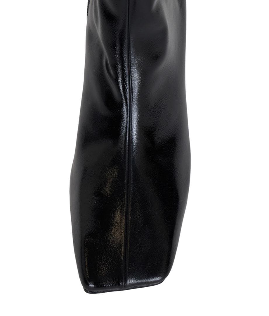 AMERI UND SQUARE TOE SHORT BOOTSブラックLサイズ