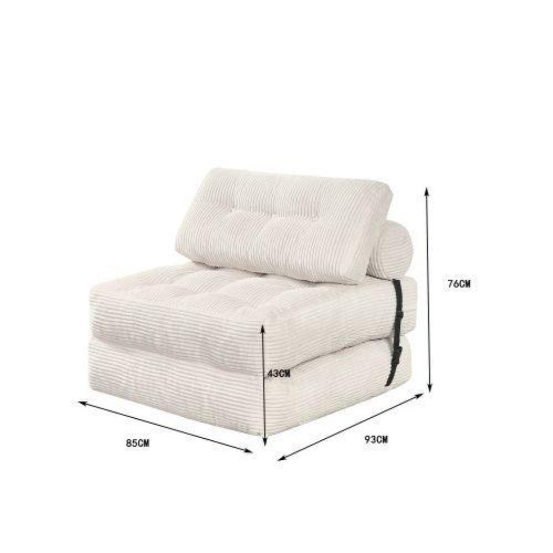 幅85cm折りたたみ ソファベッド 枕付きマットレス シュレッドフォーム多機能