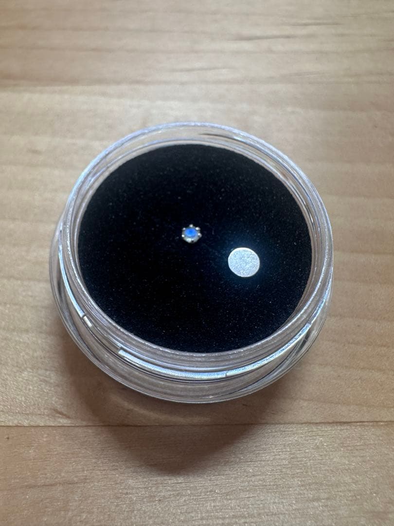 ピアス　ムーンストーン　プラチナ　ヘリックス　トラガス　片耳　メンズ　レディース