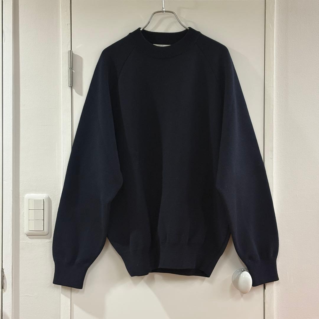 トップス everyone milano rib knit crewsweaterNAVY