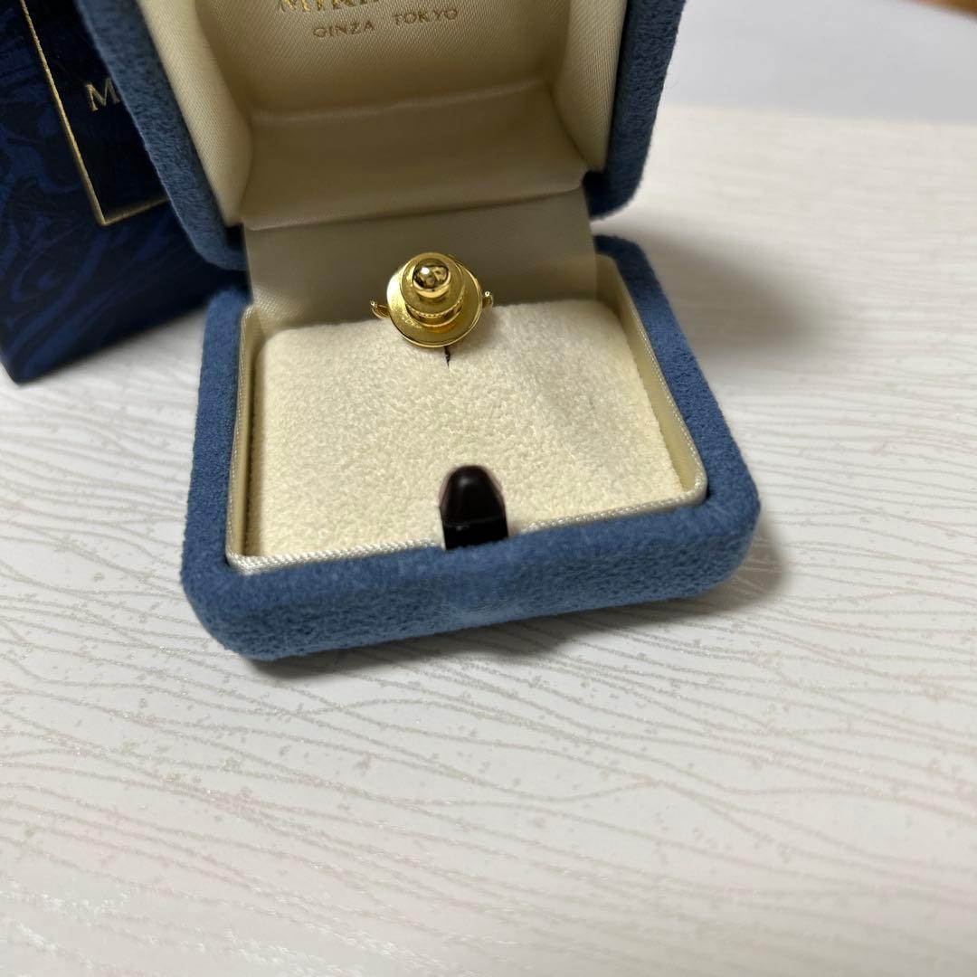 MIKIMOTO ミキモト　真珠　パール　亀　カメ　ピンブローチ　YG K18