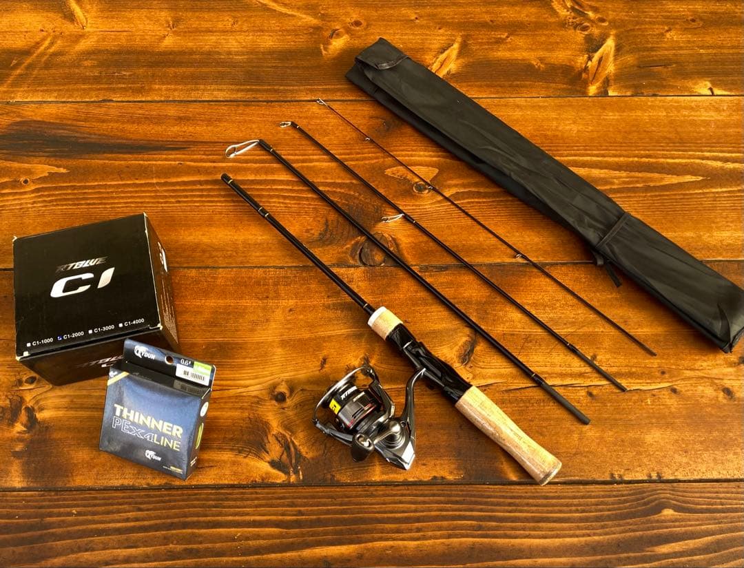 トラウトセット　スピニング　パックロッド　604UL 523UL 長さ調節可能