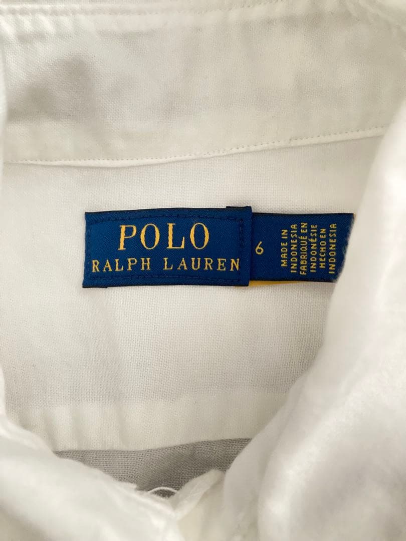【専用】POLO RALPH LAUREN ボウタイコットンシャツ白ポニー 刺繍