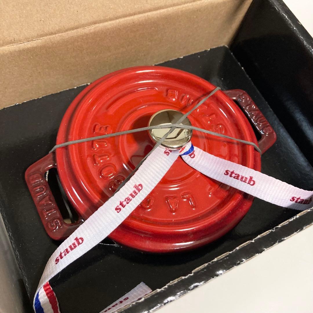未使用 ストウブ STAUB ミニ ピコ　ココット　ラウンド　チェリー　丸　赤