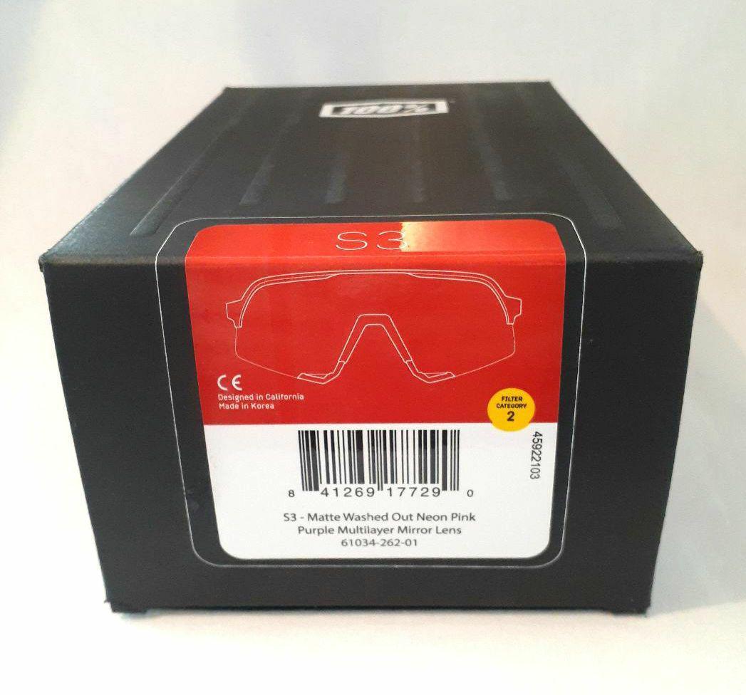 ティナティナ 100% S3 ネオンピンク パープルミラーレンズ