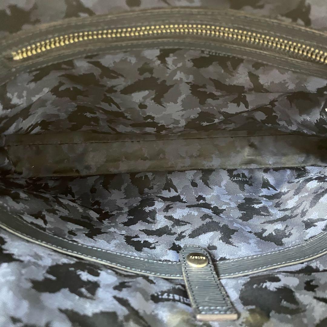 アニアリ　ビジネスバッグ　ブリースケース　レザー　ネイビー