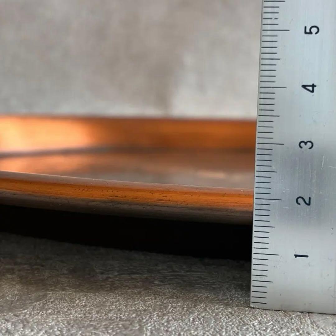 池田満寿夫デザイン 微笑む女神 銅製プレート お盆 34cm