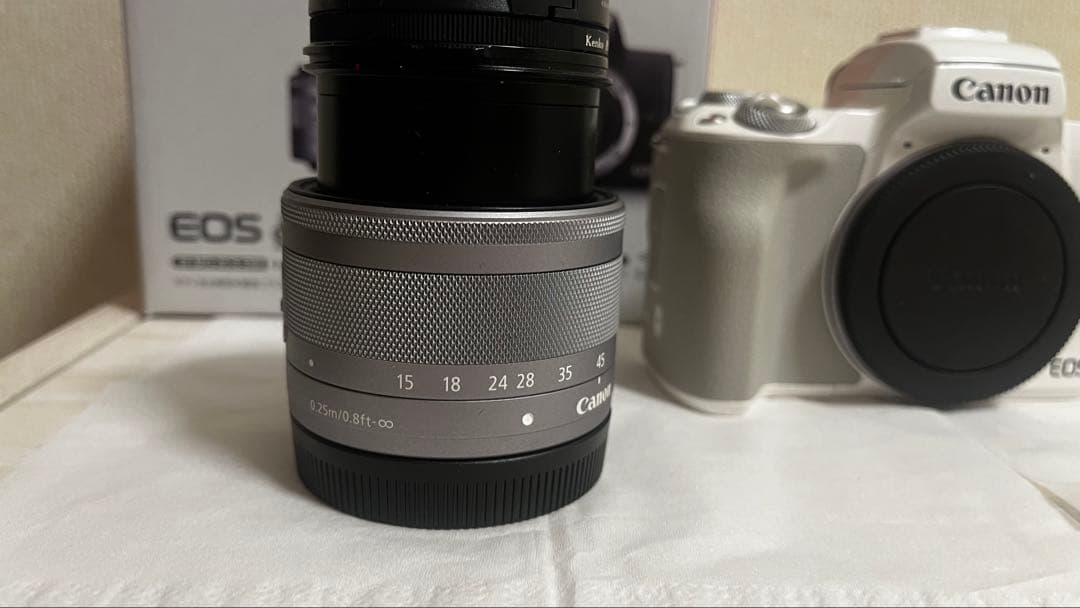 Canon EOS Kiss M ホワイト 標準レンズセット