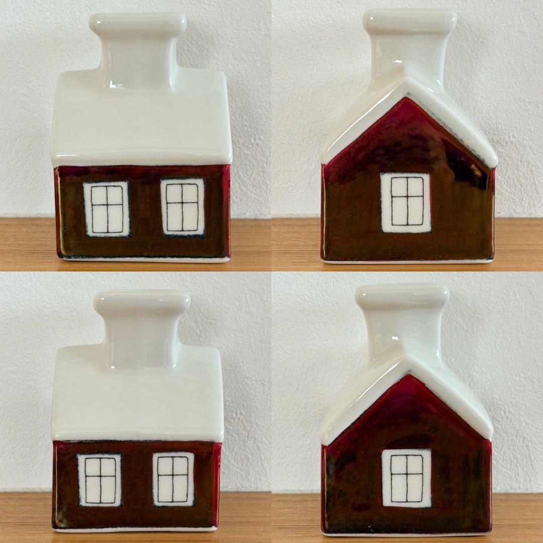 【希少別注品】ARABIA ヘルヤ ハウスキャンドルホルダー Talo レッド