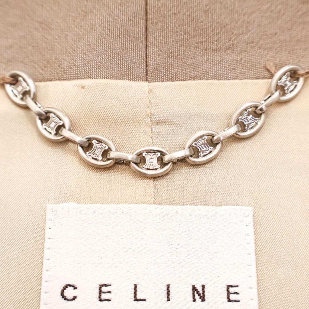 H2574◾️セリーヌ　ノーカラージャケット　長袖