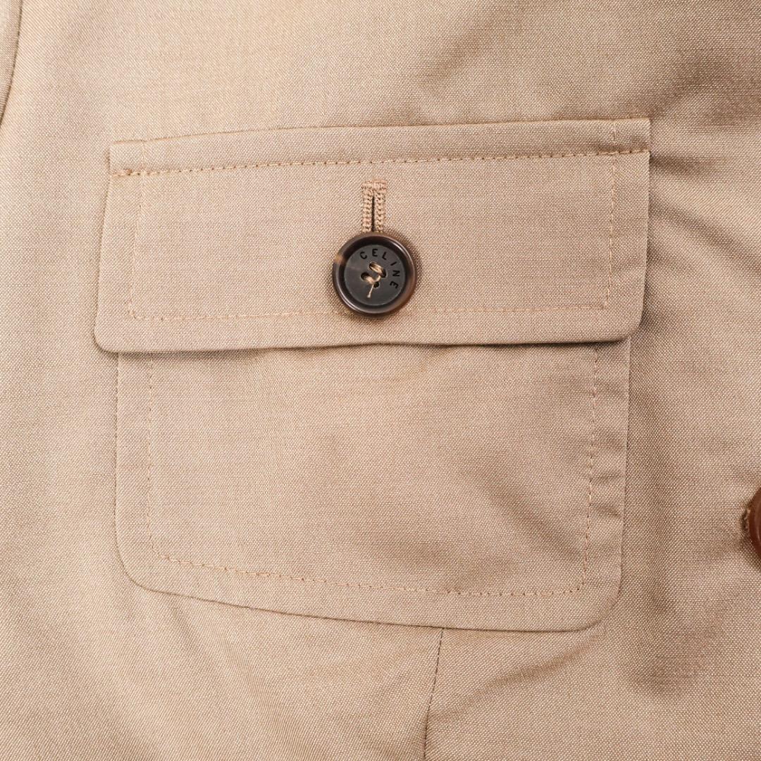 H2574◾️セリーヌ　ノーカラージャケット　長袖