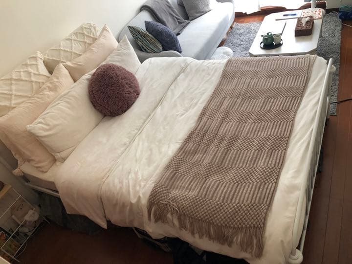 【セット】ダブルマットレス&パイプベッド