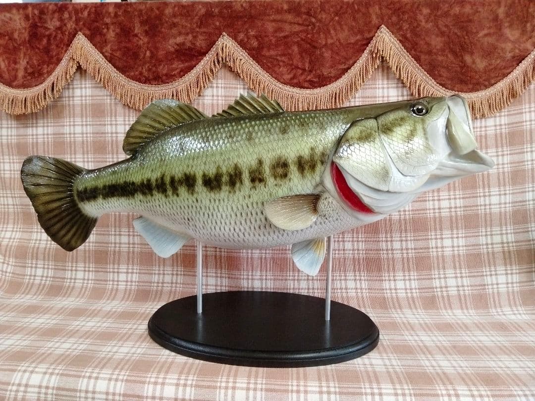 ハンドメイド　62cmブラックバス 魚模型　釣り　フィギュア　レプリカ　置物