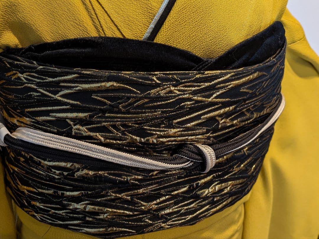 mn様 振袖フルセット 身丈165裄67 銀彩 からし色 黒 やまと誂え 成人式