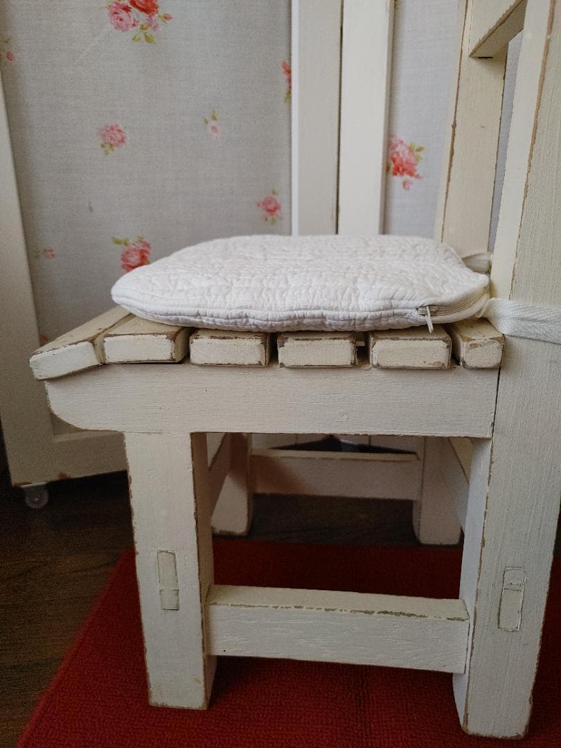 セミアンティーク　チャイルドチェアー＋手作り座布団セット